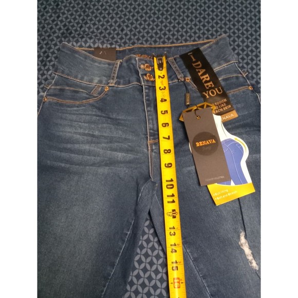 JEANS STRETCH DENIM BLUE  H2 Z240 SIZE 9 STRETCH , WAIST 31, REGULAR SIZE - Picture 7 of 12